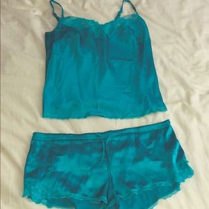 Teal Victoria secret sleep set